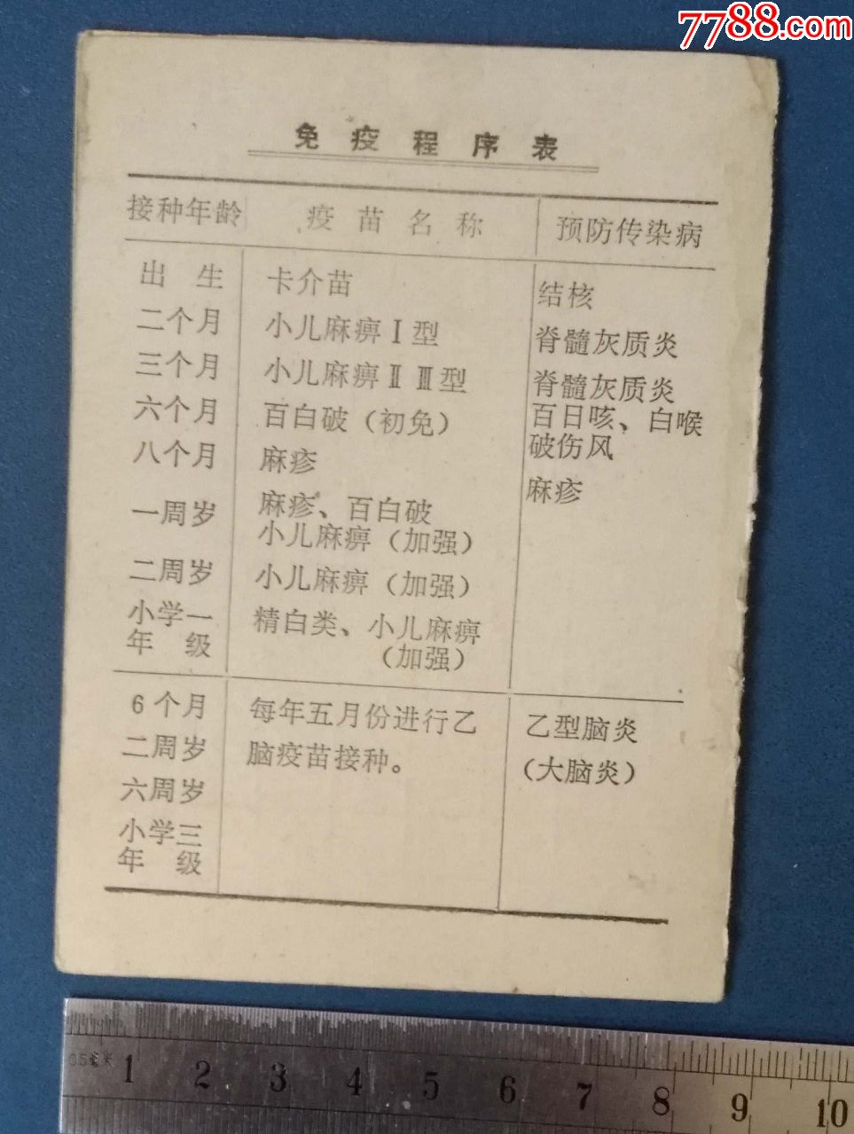 79年--沈阳市预防接种证