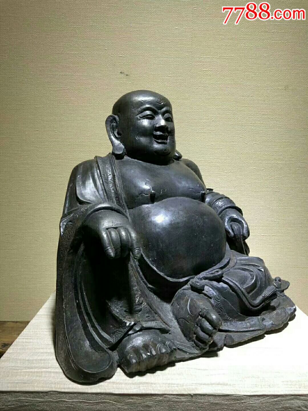 明,弥勒佛铜像,元,坐像,全身像,27/23厘米