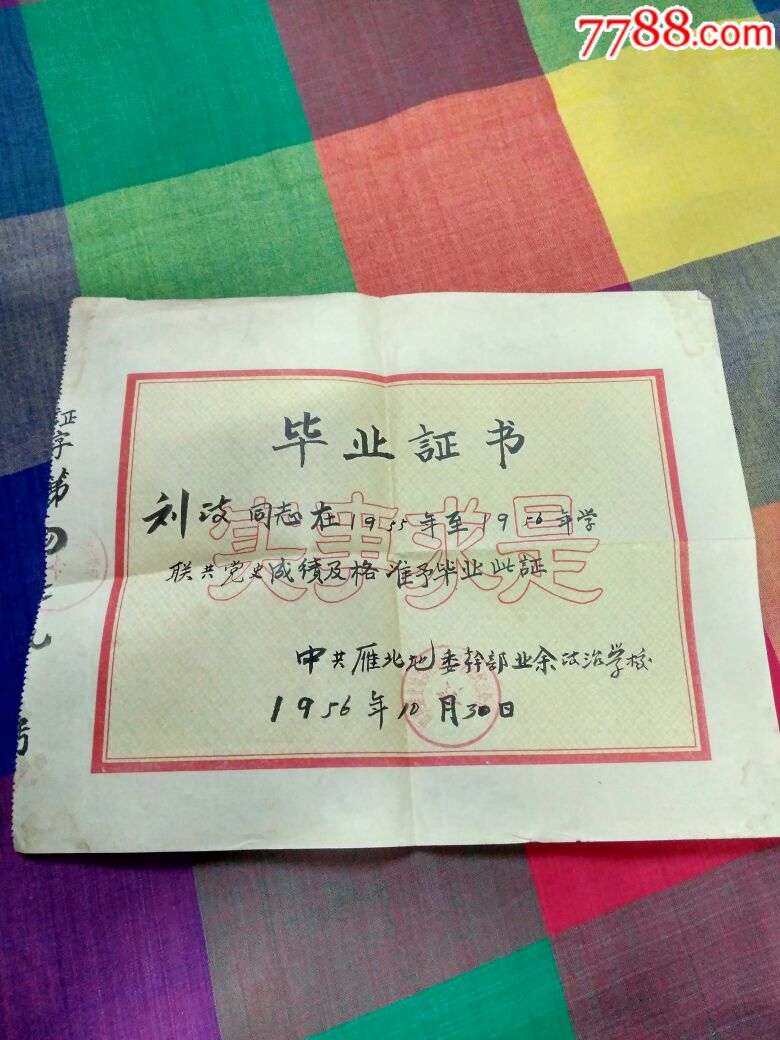 学*联共党史毕业证书