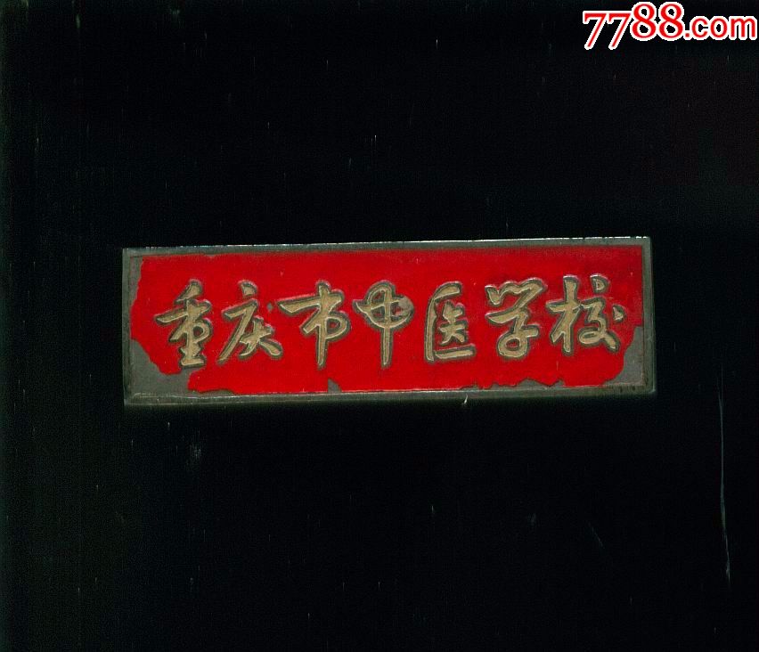 重庆市中医学校铜制校徽