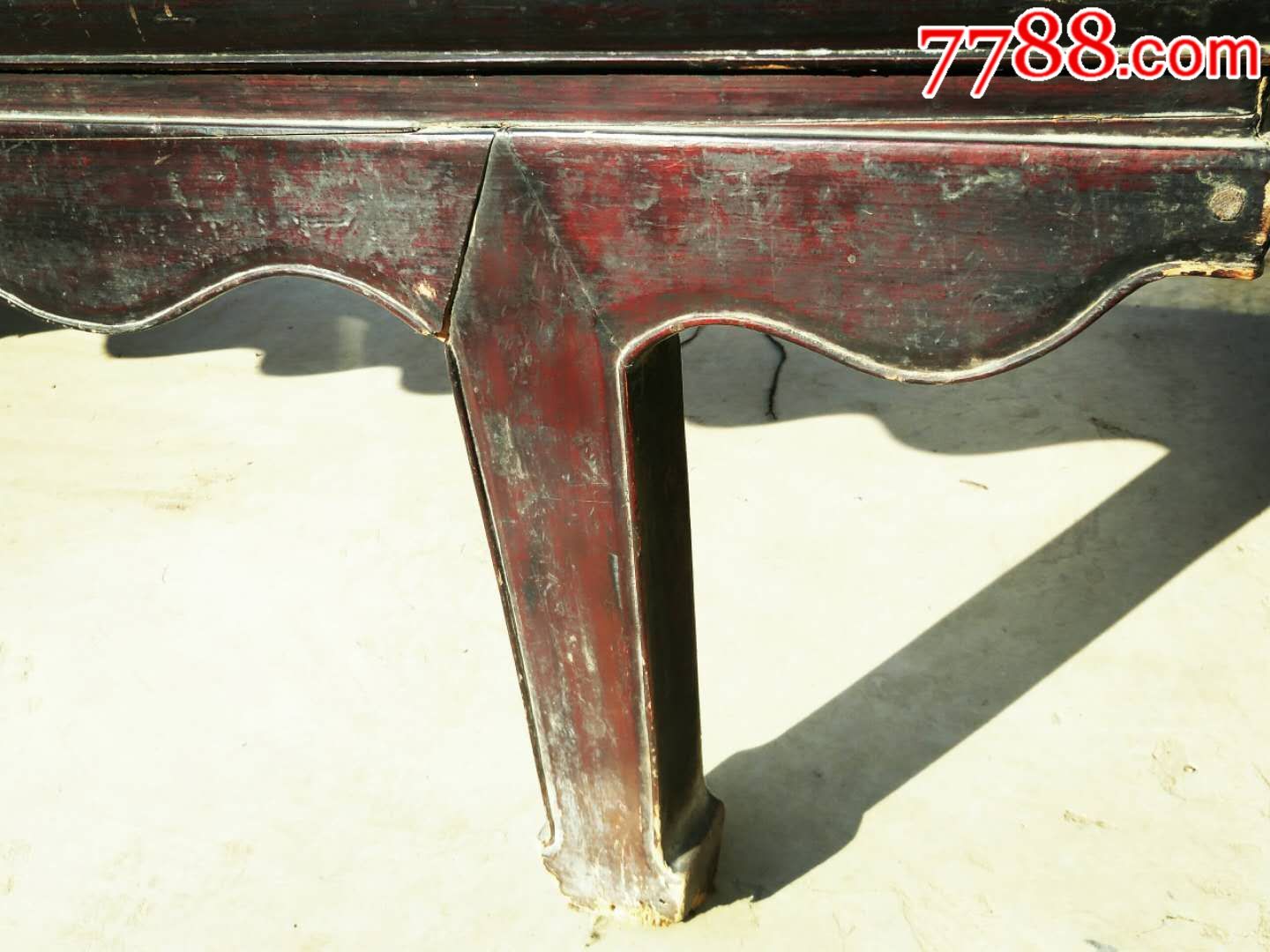 前清精品榆木剑腿弯枨腾迷榻此榻做工简洁大气