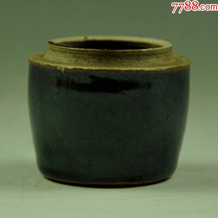 清代黑釉小罐磁州窑老瓷器古董古玩包老包真收藏品陈设摆件老物件