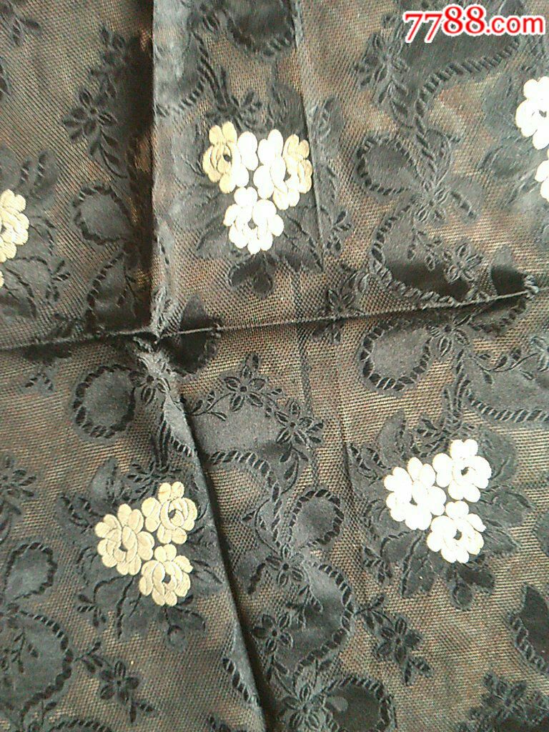 清代透明纱衣布料两块,带精美绣工!