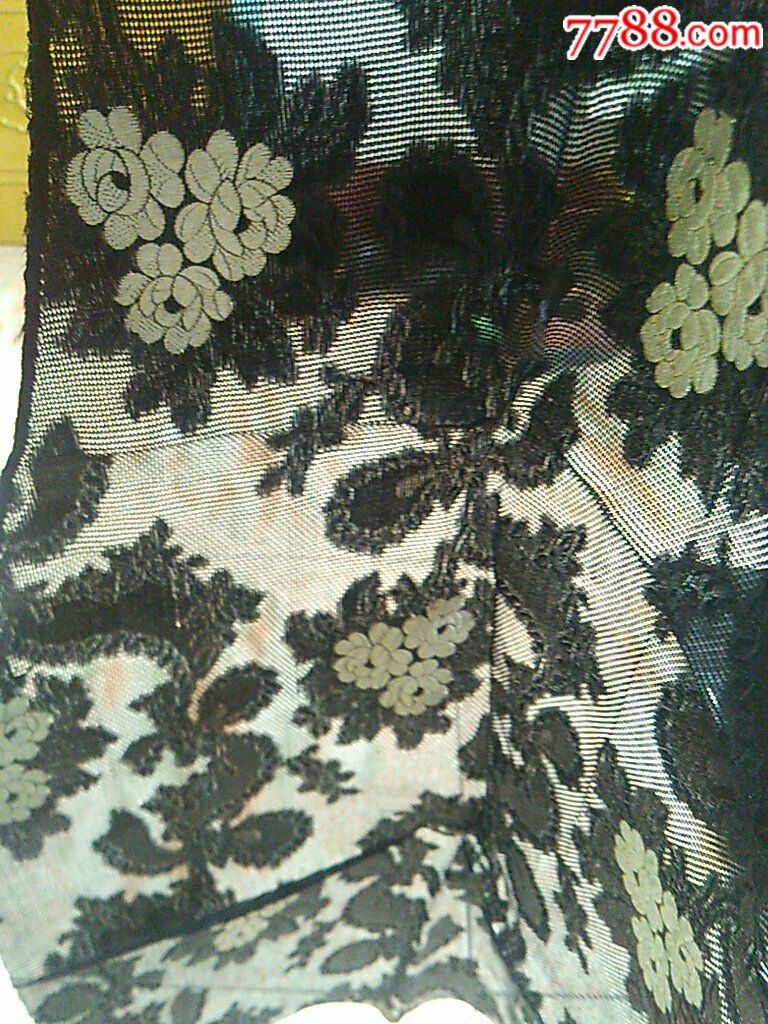 清代透明纱衣布料两块,带精美绣工!