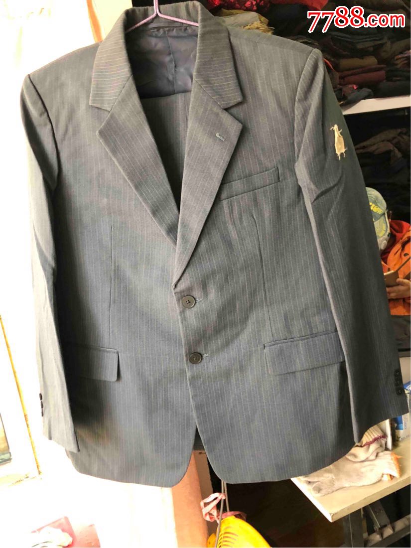 全新八十年代老款毛料西服套装