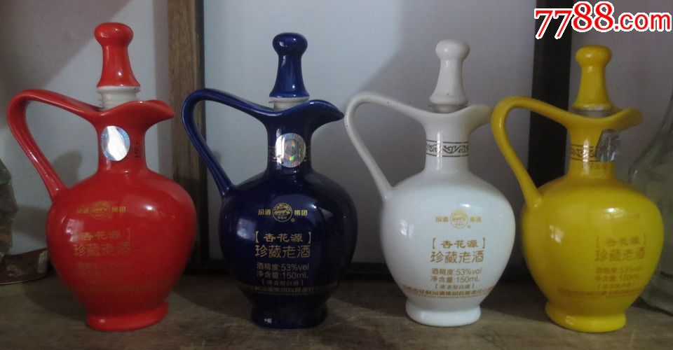 艺术酒瓶收藏-精美陶瓷酒壶造型四大美女图案酒瓶一套