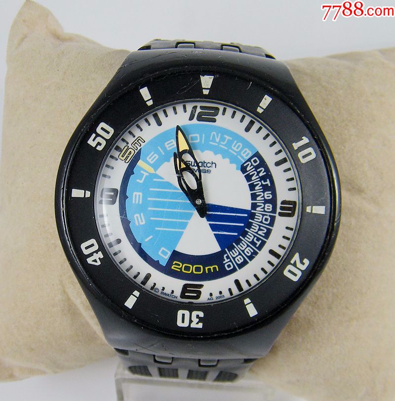 swatch2003年款式,swatch历年所有款式 少有的大号swatch斯沃琪-2003款200米潜水计时闹铃表=