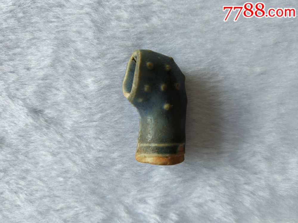 明代霁蓝秞烟嘴2个通走