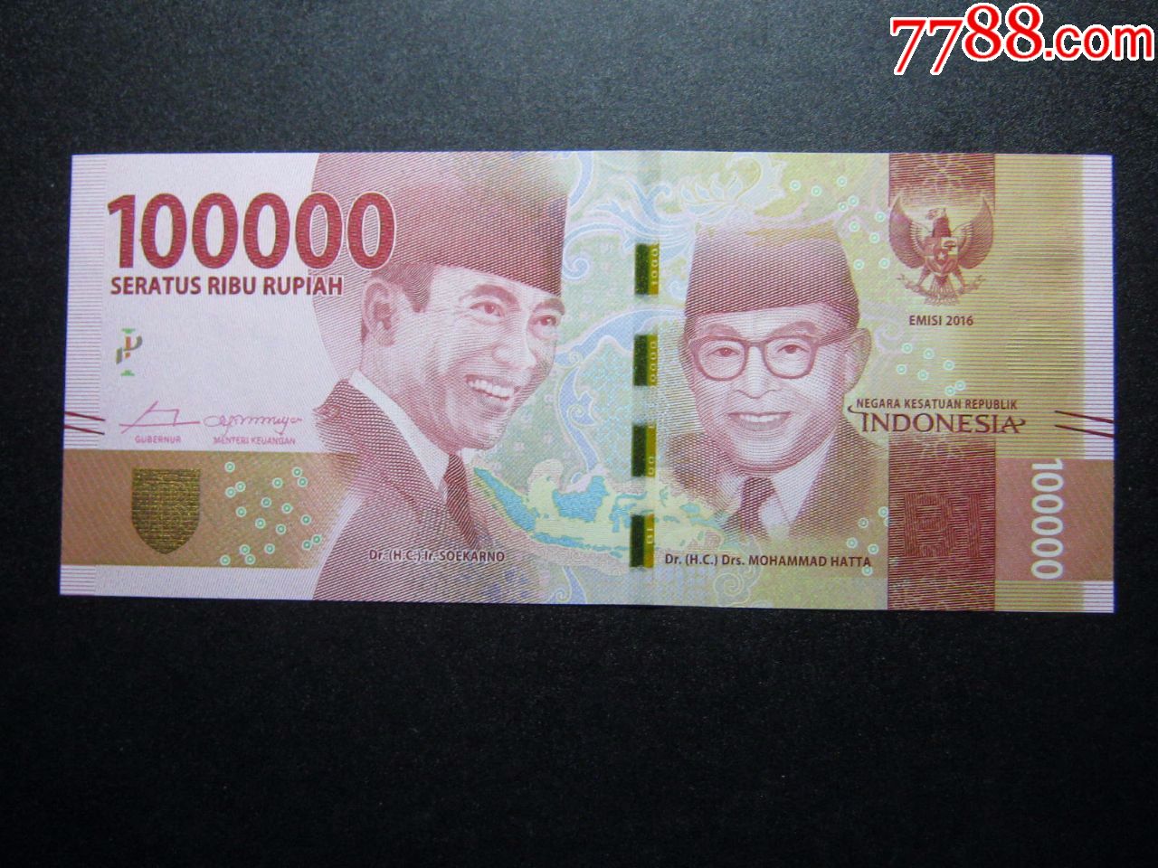 印度尼西亚100000卢比2016年全新unc外国钱币保真钞