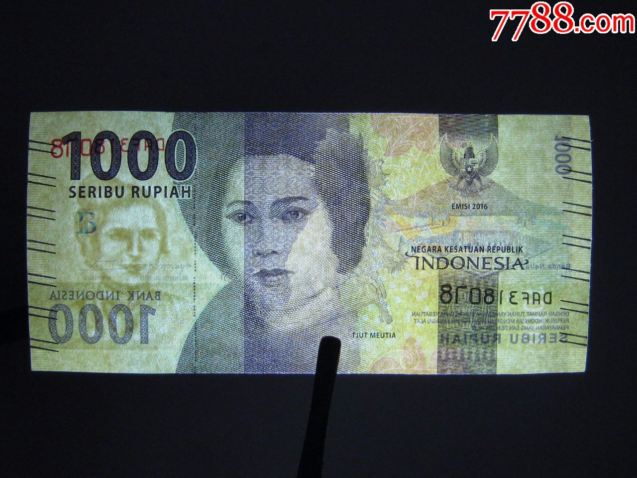 印度尼西亚1000卢比2016年全新unc外国钱币保真