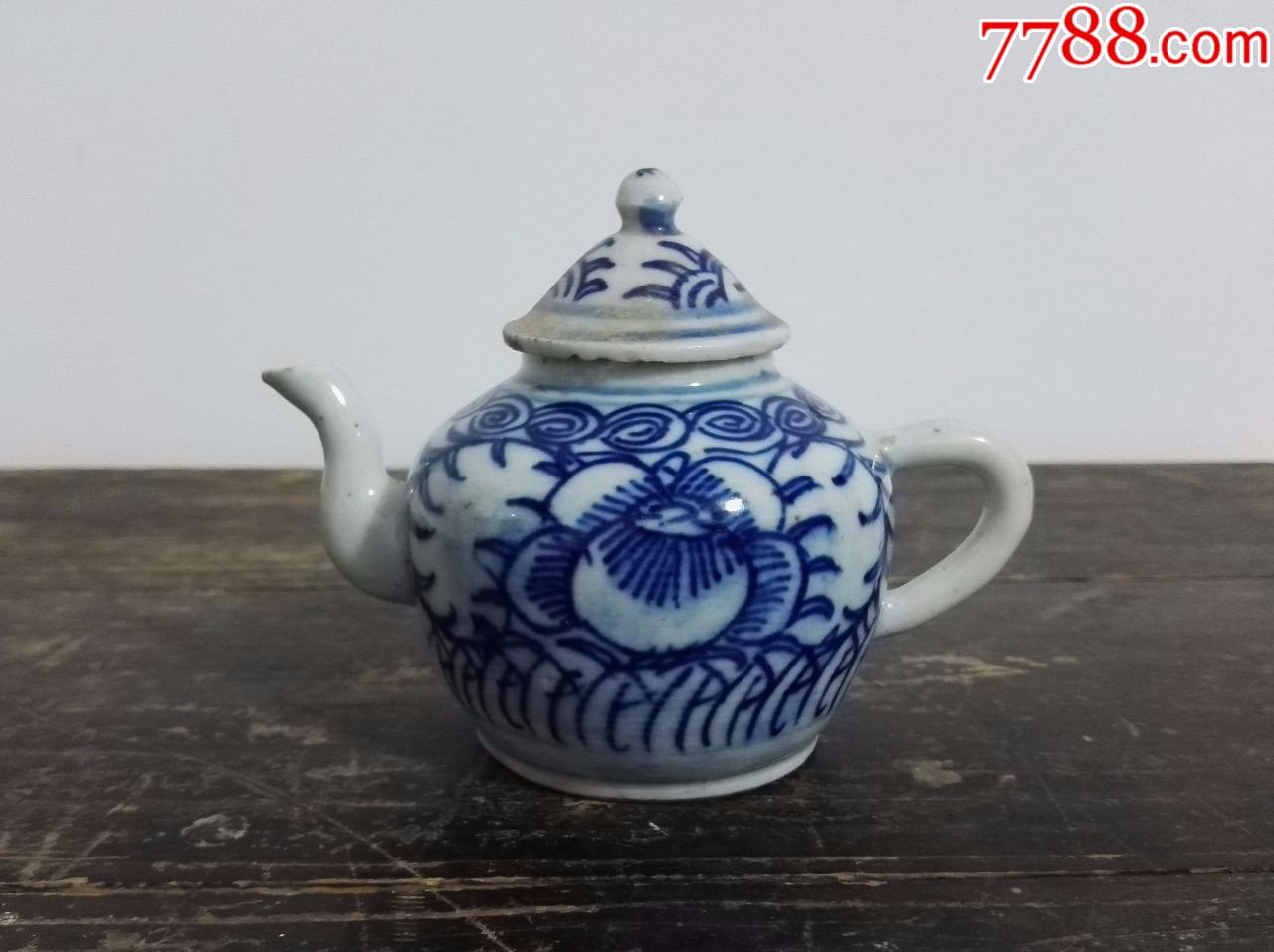小巧清代青花茶壶_青花瓷_玩玩也好【7788收藏__收藏