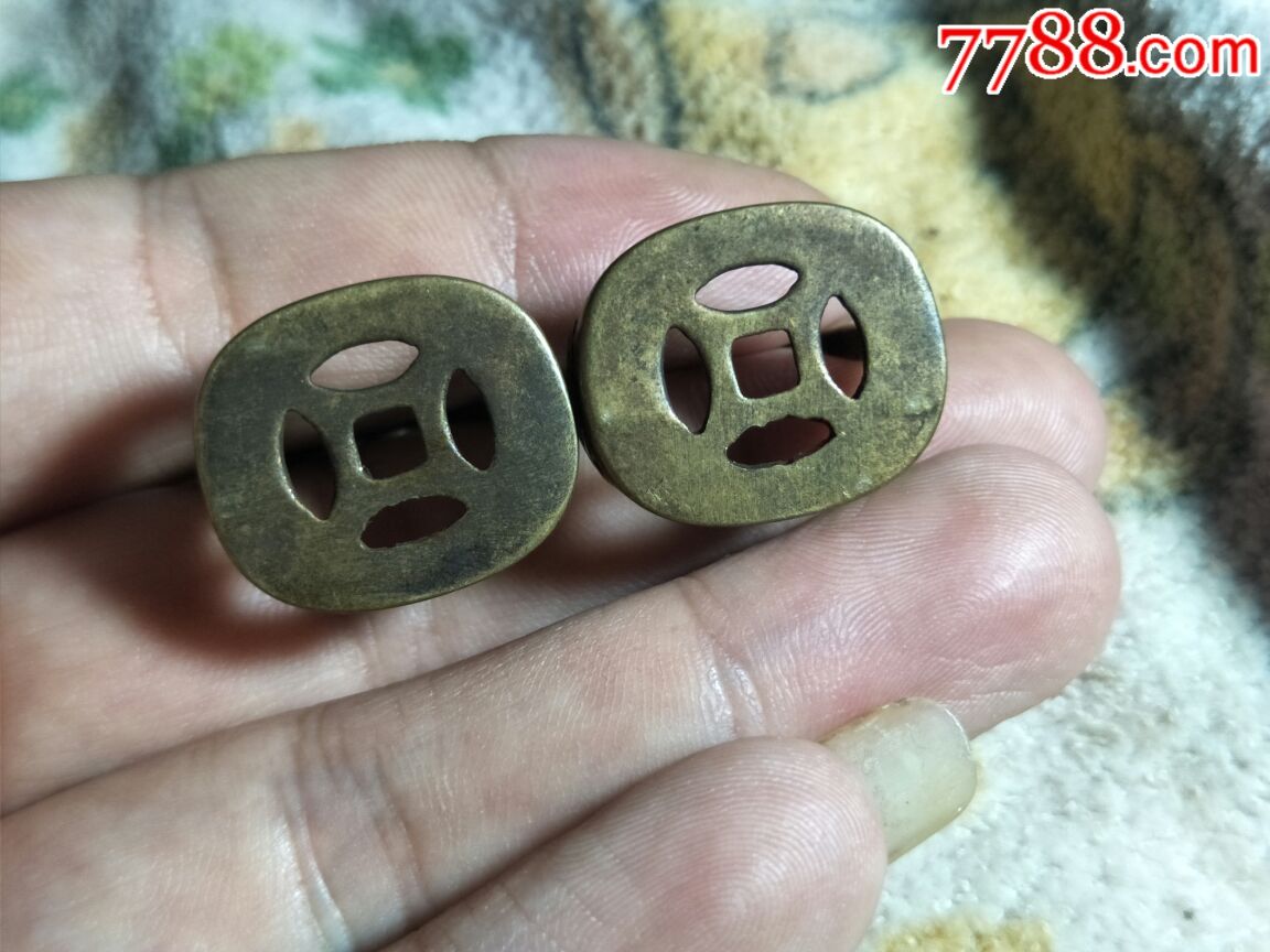清民老铜马镫挂件