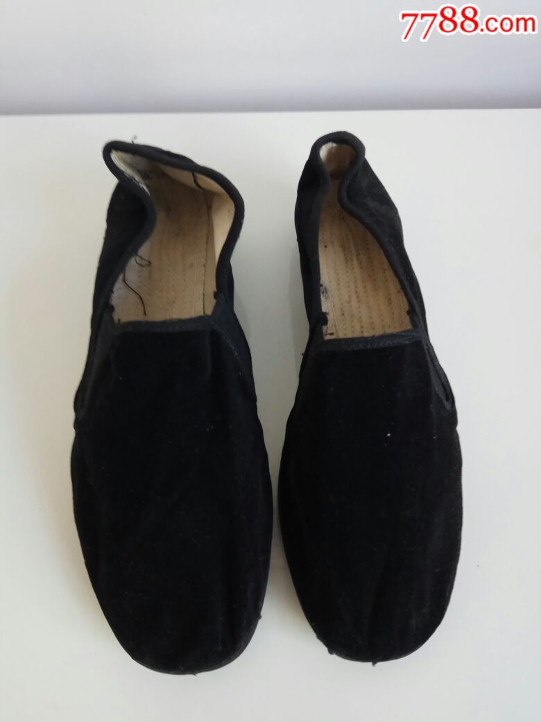 山西潞城产,八十年代女鞋布鞋(22码),注塑布鞋,塑料底