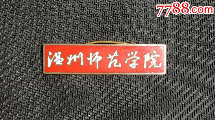 铜制珐琅温州师范学院校徽校牌纪念