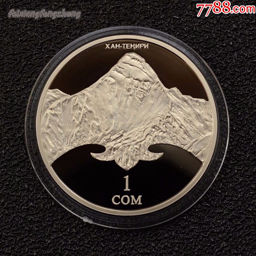 【亚洲】吉尔吉斯斯坦1索姆纪念硬币精制币天山山脉