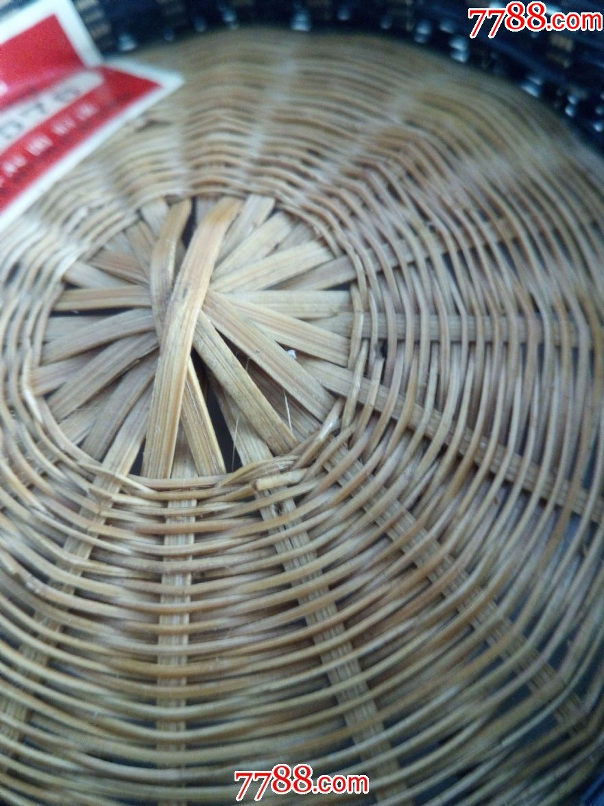 创汇期竹丝扣瓷--非遗瓷胎竹编花瓶摆件