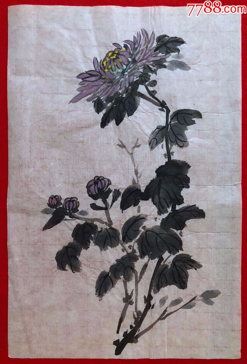 90年代手绘真迹【杨炯】国画,17,花鸟画,习作
