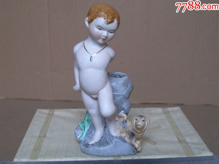 人物小孩瓷塑(古董古玩民俗老货怀旧收藏/老瓷器塑像)_雕塑瓷/瓷雕_第