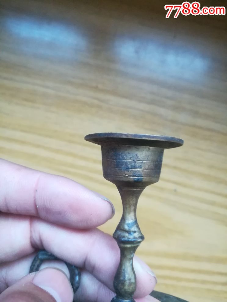 民国铜蜡台(保老保真)