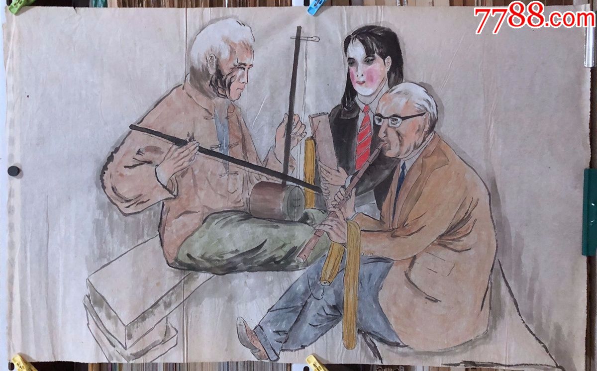 90年代手绘真迹【杨炯】国画,90,人物画