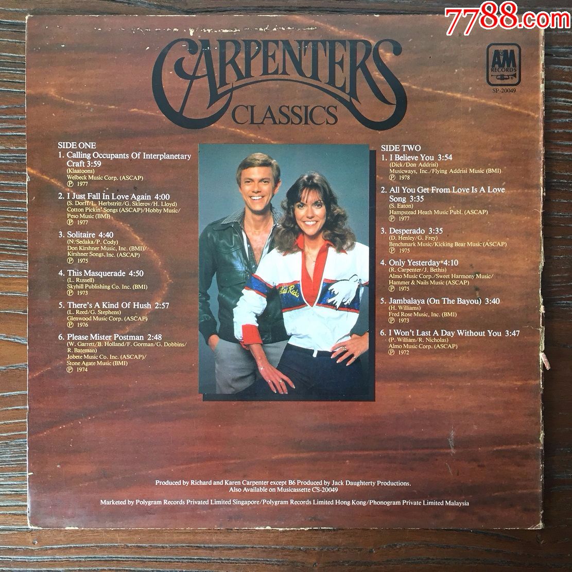 carpenters卡朋特木匠乐队classic12寸黑胶唱片lp