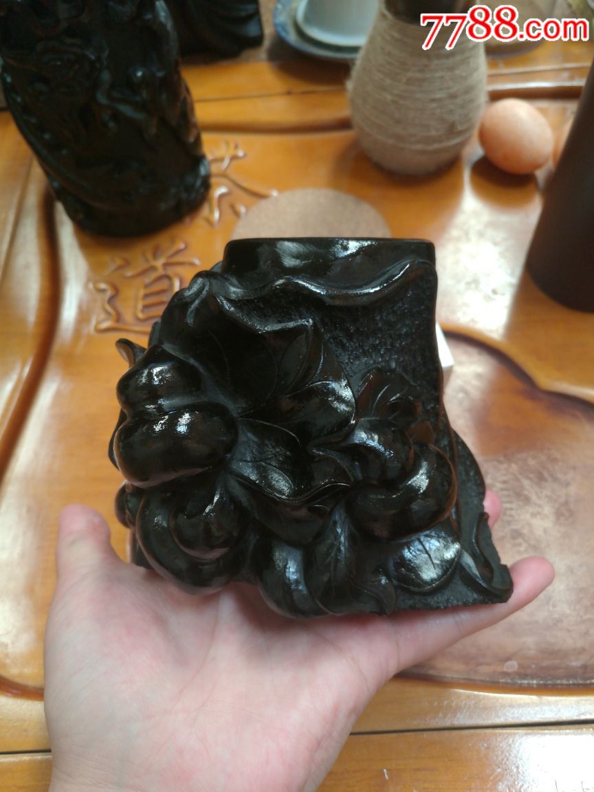 抚顺煤精福禄笔筒