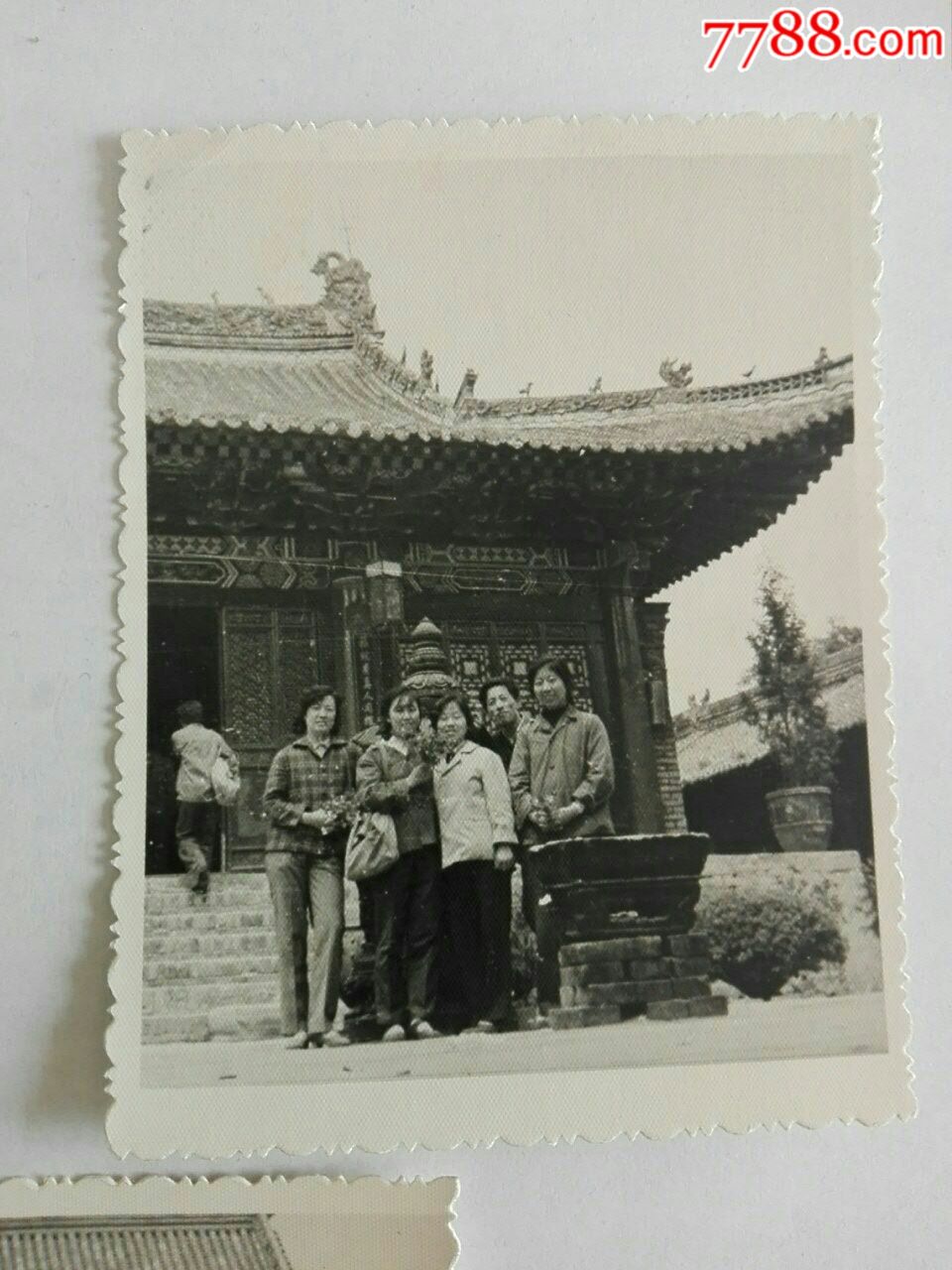 西安市周至县楼观台早期照片一组五张合售,厚相纸,有说经台等