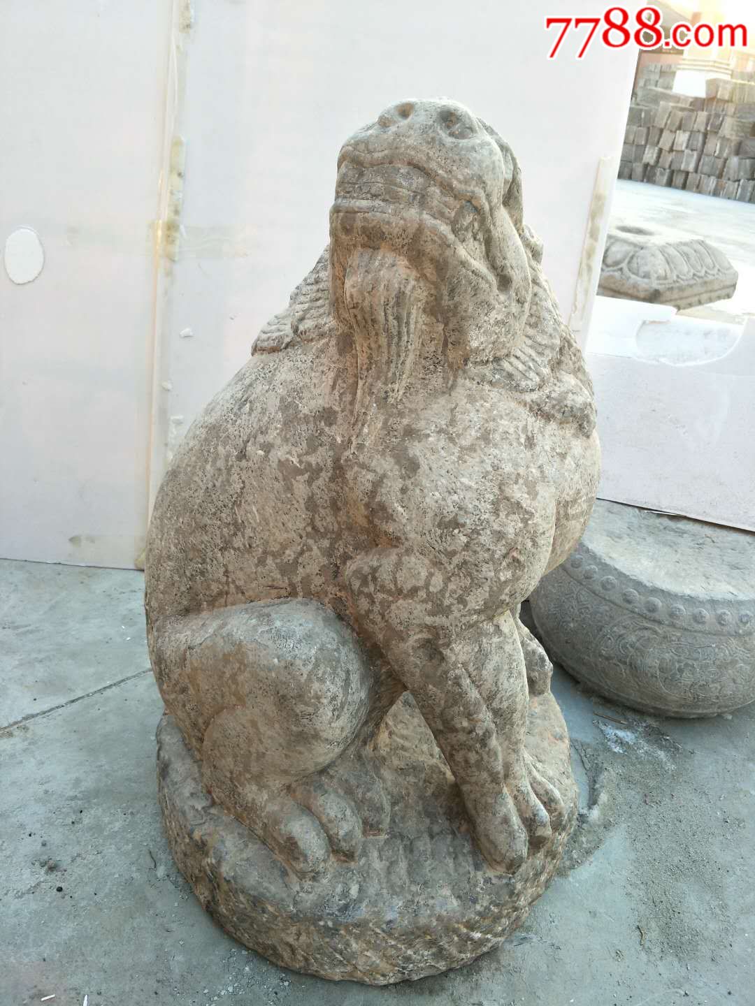 清代青石朝天吼,镇宅之宝,样子霸气