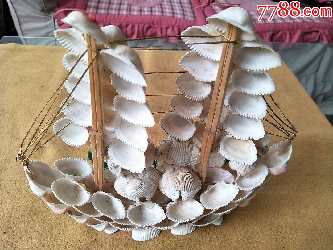 贝壳工艺帆船一帆风顺