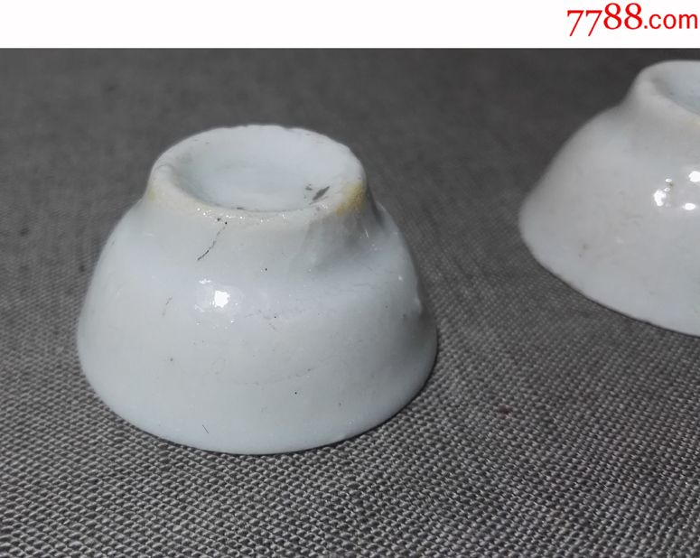 清德化白瓷莲子杯一对白瓷小杯茶道佳器包老