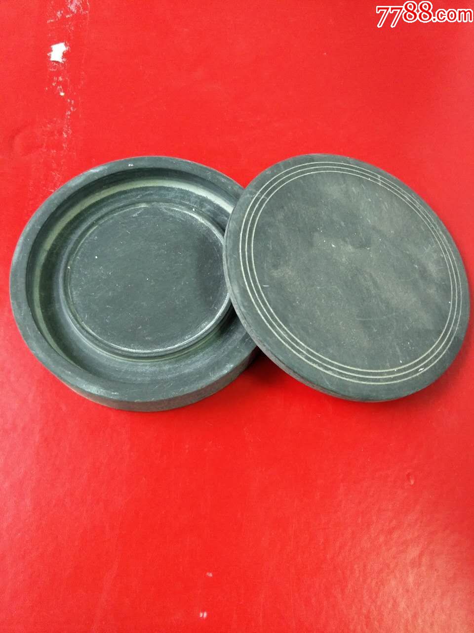 库存老罗纹砚玉山产,直径有7cm,未上油