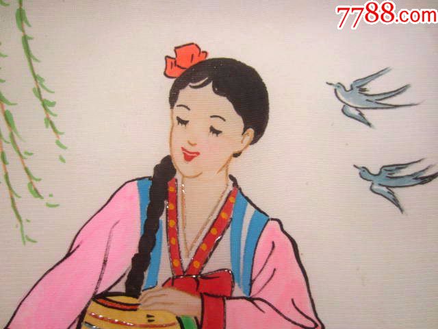 《朝鲜姑娘》手绘人物画——漂亮!