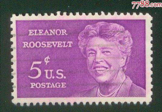 美国信销邮票1963年富兰克林罗斯福的夫人埃