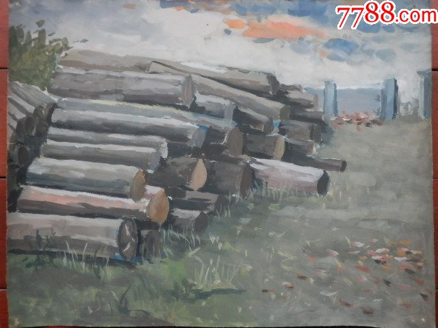 60—70年代木材水粉画