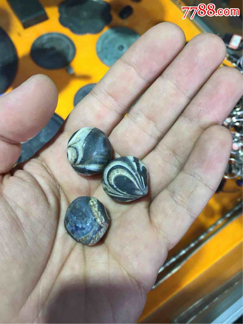 老绞胎琉璃手球