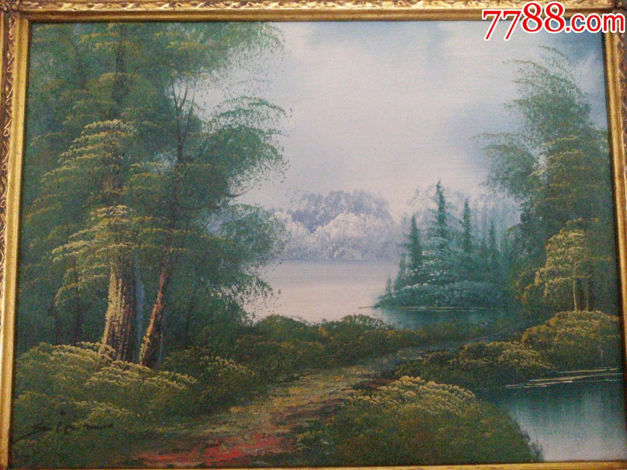 英国风景油画精致画框一幅,英国邮寄!
