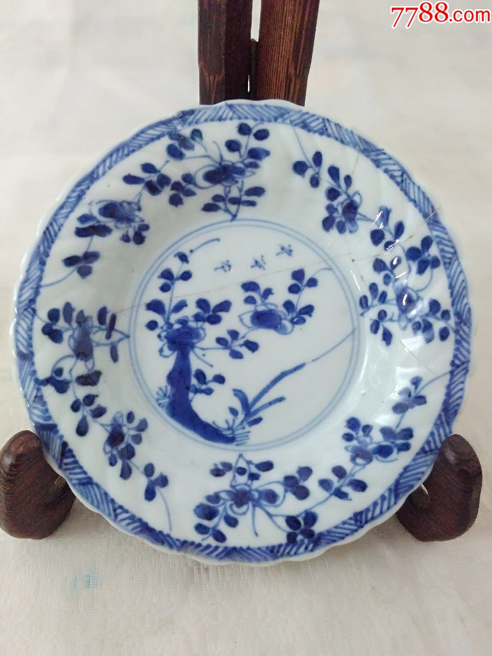 2500清康熙梅花纹青花小盘子-se59420929-青花瓷-零售
