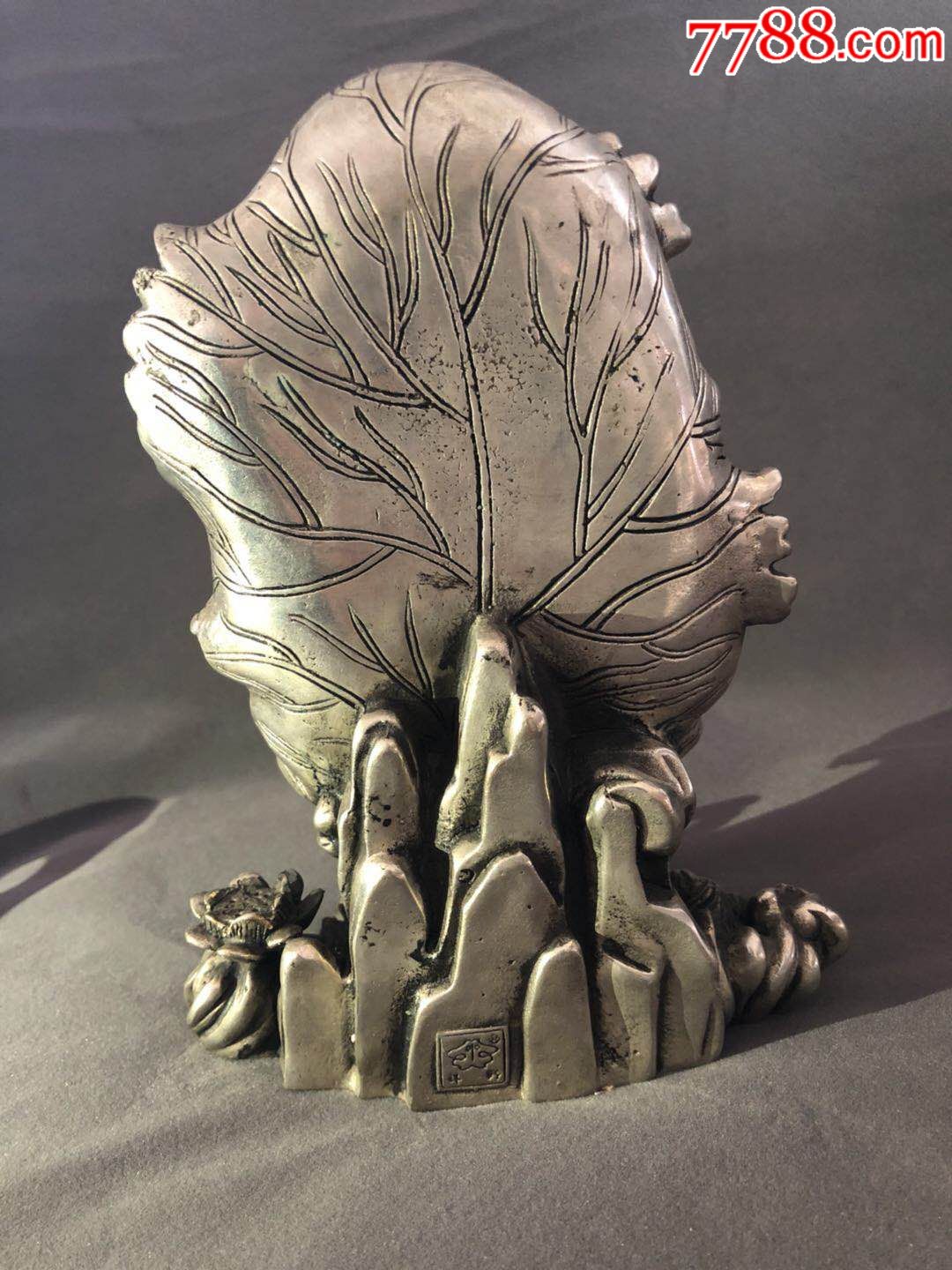 白铜镀银观世音菩萨一尊,佛像,神像,现代风水工艺品_第11张_7788收藏