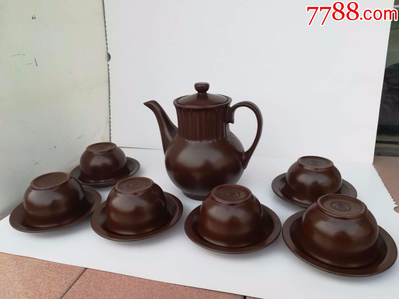 80年代中国奎山茶具一套(包邮)