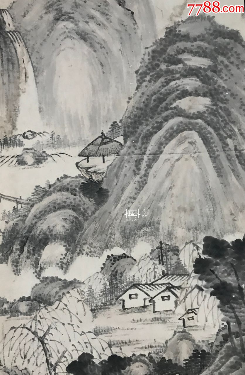 清代著名山水画家谢华封山水四条屏
