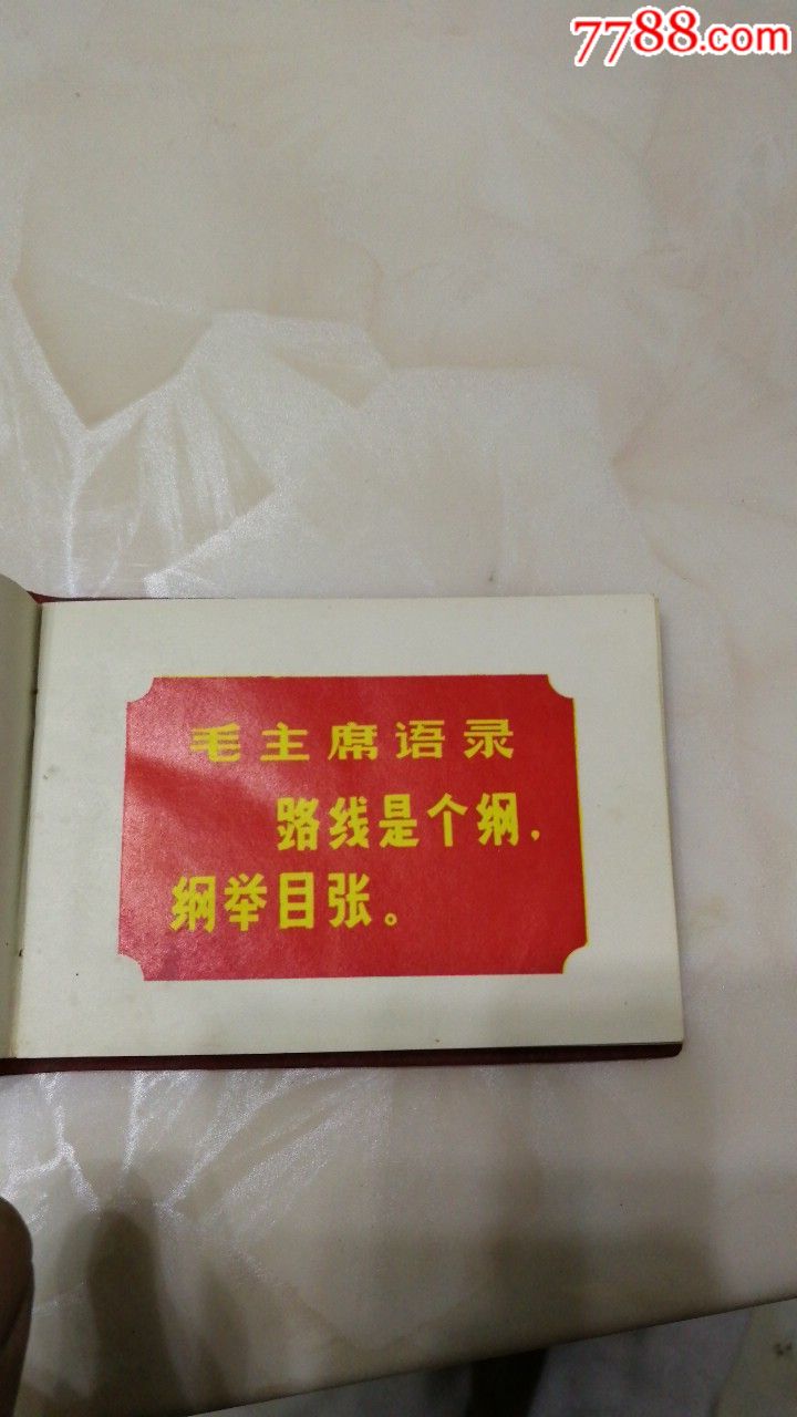 山东省革命委员会赠慰问手册套红毛题标语