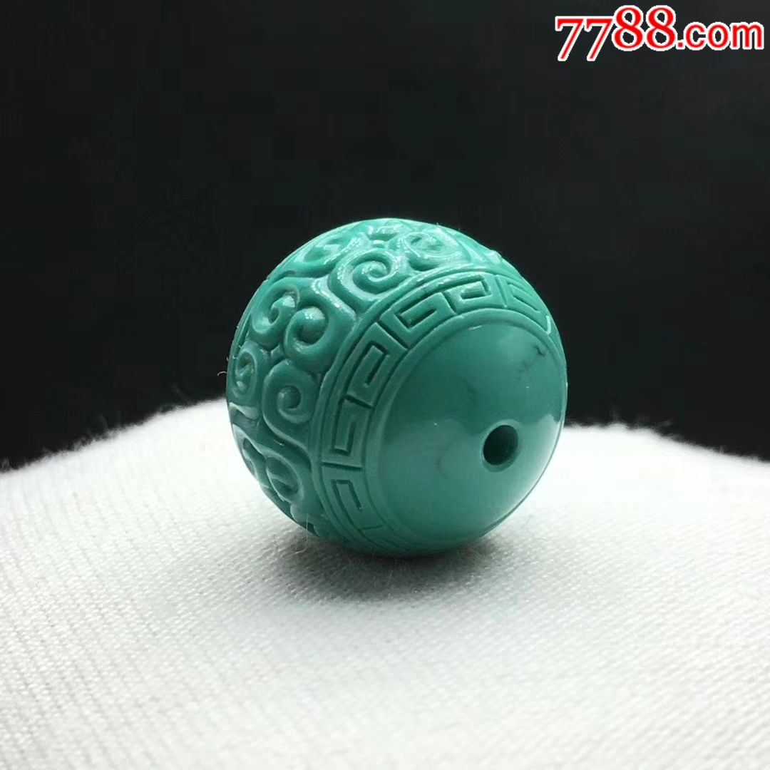 绿松石回纹珠