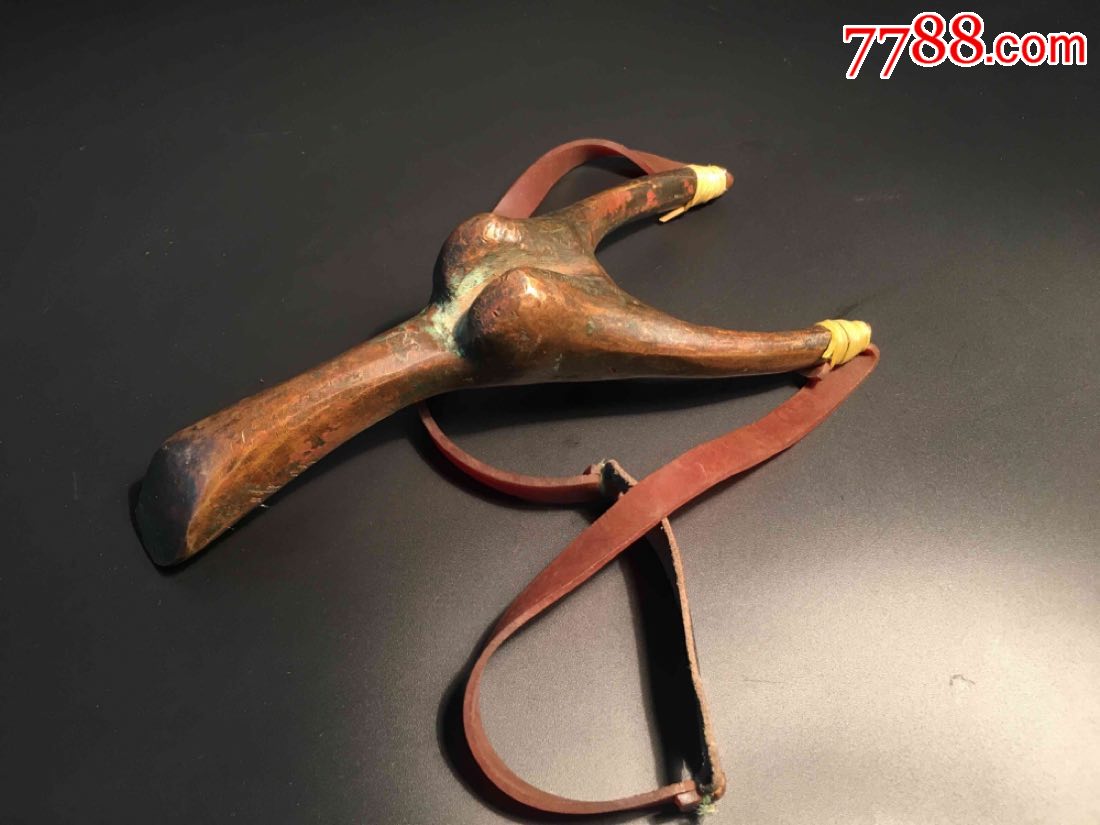 民国时期特殊造型老铜弹弓叉