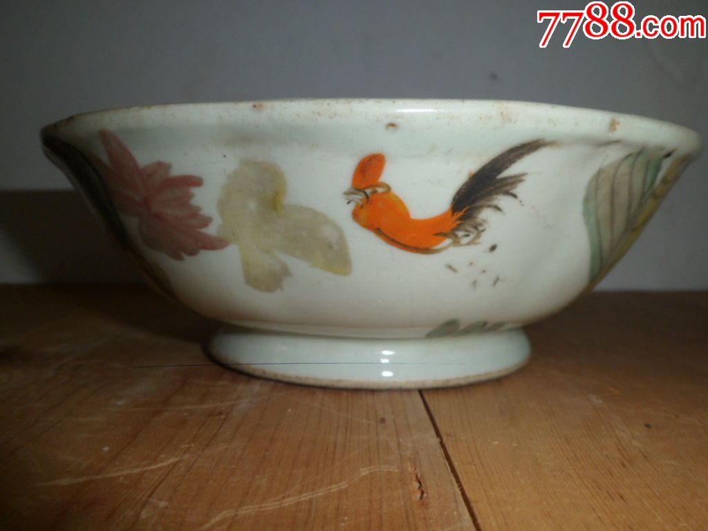 明代鸡缸碗-价格:85000.0000元-se59741243-彩绘瓷