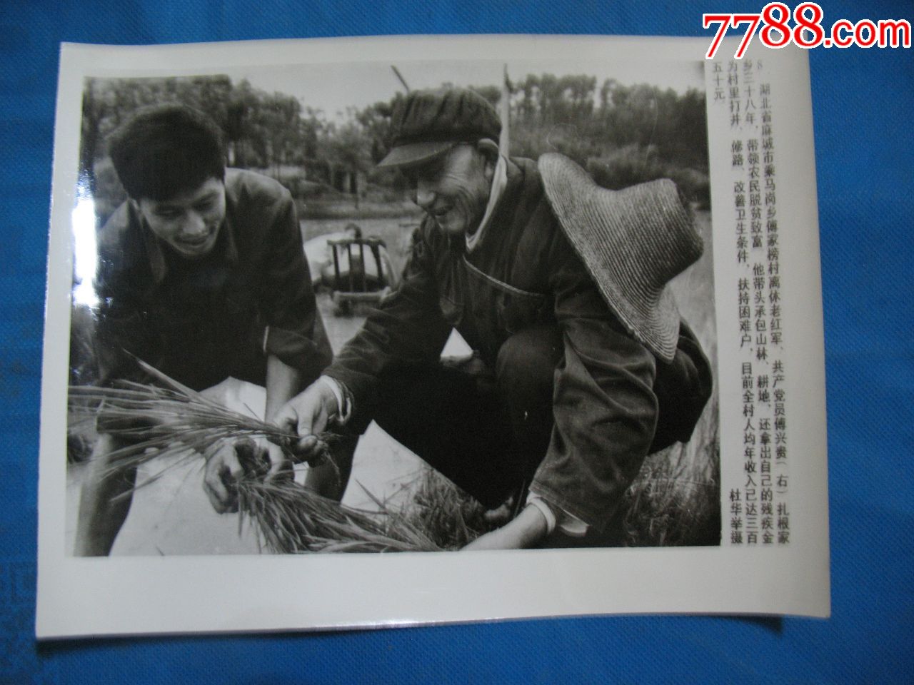 湖北省老红军傅兴贵照片尺寸20x15厘米
