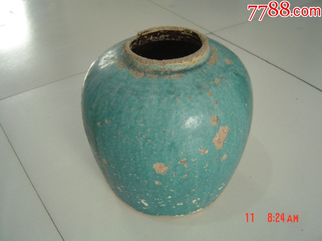 古代孔雀蓝釉罐_蓝釉瓷_丹江古韵【7788收藏__中国