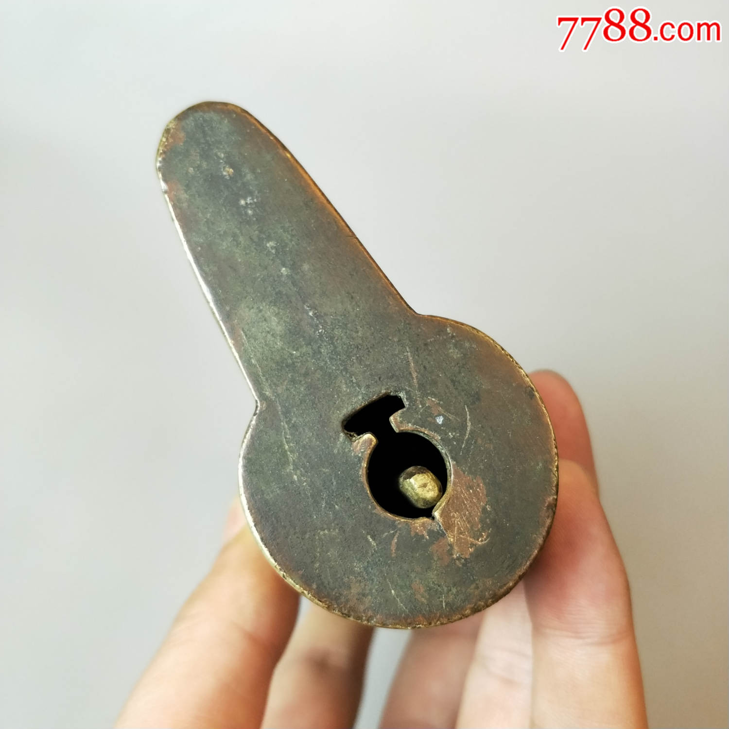 清代铜锁壮元老锁门箱柜家具大铜锁圆锁古玩古董铜器铜杂