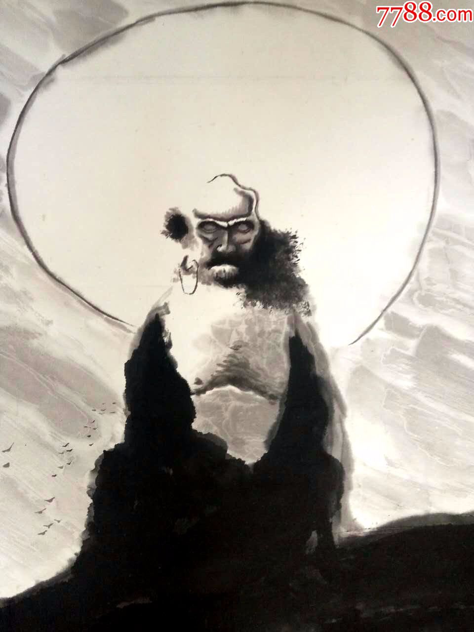 达摩人物国画李智作品