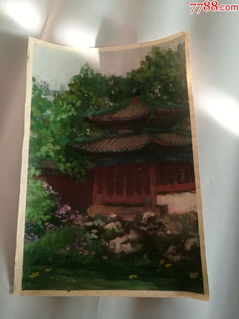 建筑风景,静物等水彩画,水粉画,素描画共13张合拍