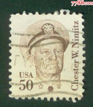 美国信销邮票1980-1985年美国伟人26-26:切斯特威廉尼米兹_价格1.
